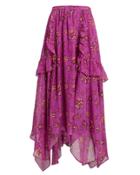 Ulla Johnson Torri Magenta Midi Skirt Magenta/floral 8