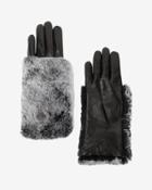 Carolina Amato Rex Rabbit Fur Top Full Leather Glove