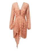 Michelle Mason Polka Dot Mini Dress Blush Zero