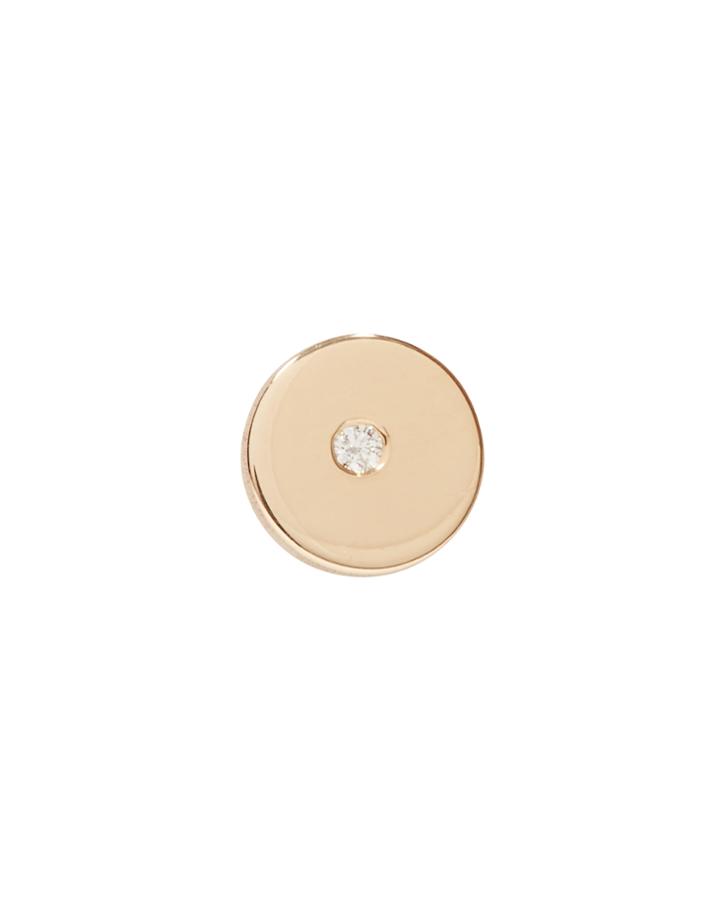 Zoe Chicco Medium Disc Stud Earring Gold 1size