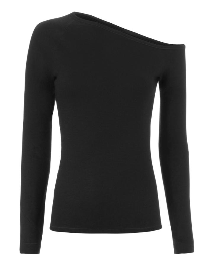 Helmut Lang Asymmetric Off Shoulder Top