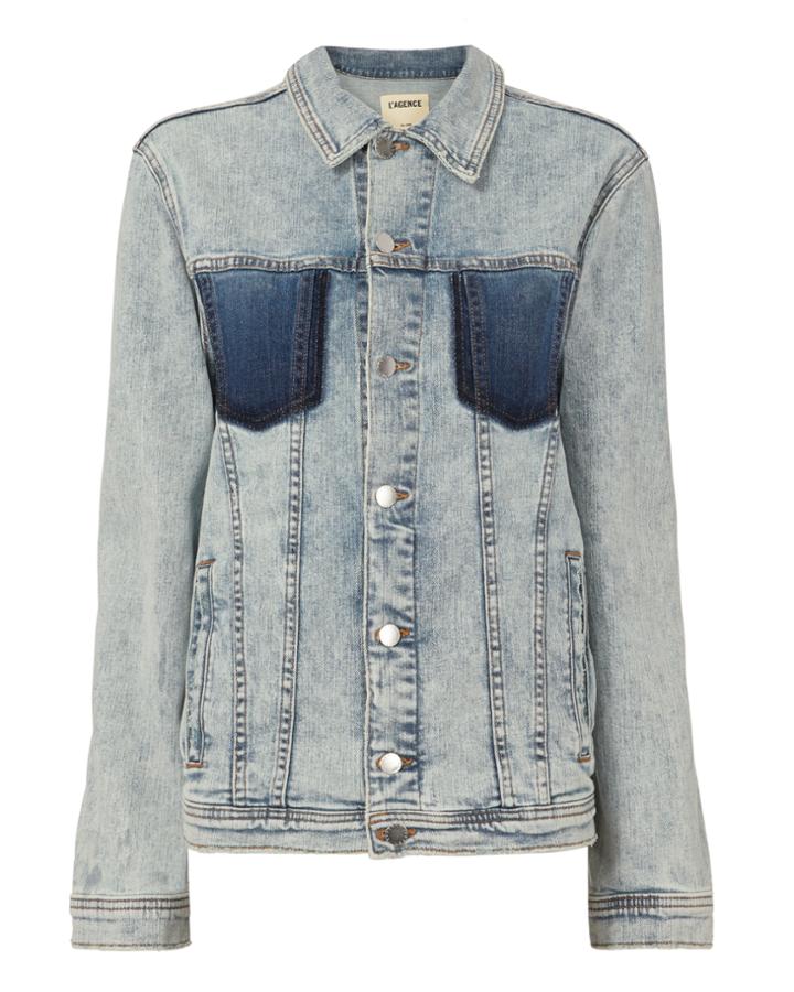 L Agence Denim L'agence Karina Oversized Denim Jacket Denim M