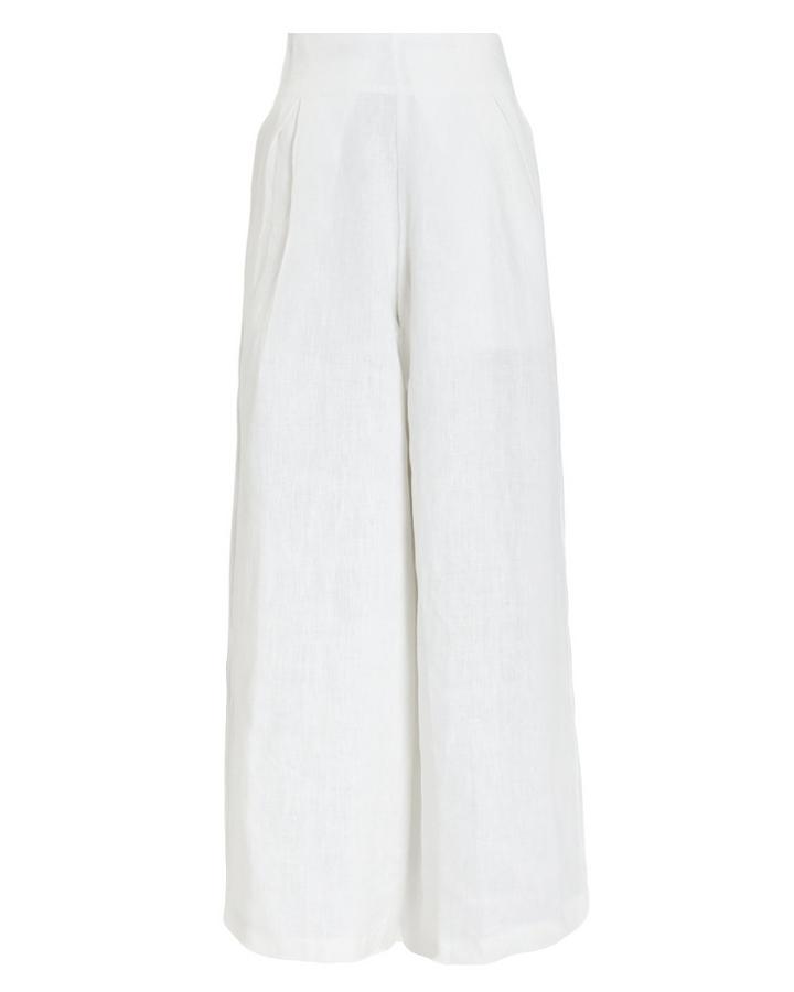 Faithfull The Brand Meridian Linen Trousers White P
