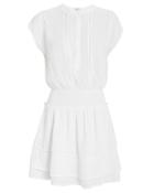 Rails Angelina Linen-blend Mini Dress White L