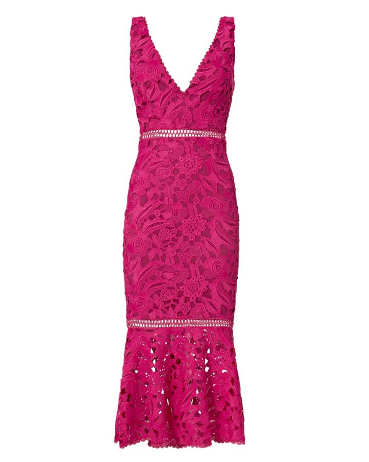 Nicholas Trumpet Hem Lace Dress