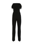 Saylor Janae Feather Jumpsuit Black M