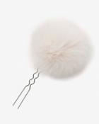 Eugenia Kim Anastasia Fur Pom Hair Pin: Pink