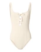 Solid & Striped X Staud Sophia Lace-up One Piece Swimsuit
