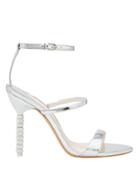 Sophia Webster Rosalind Triple Strap Crystal Heel Silver Sandals Silver 36