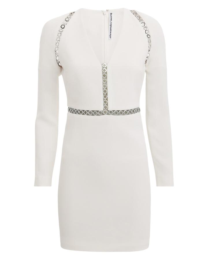 Alexander Wang Grommet Trim Mini Dress White 2