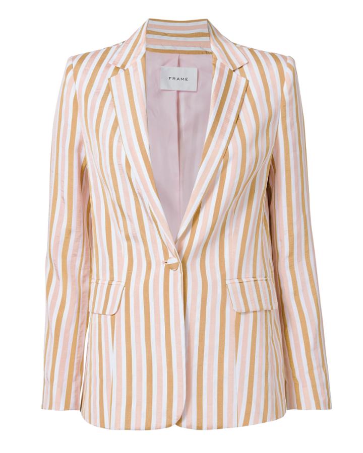 Frame Pink Striped Blazer Multi Zero