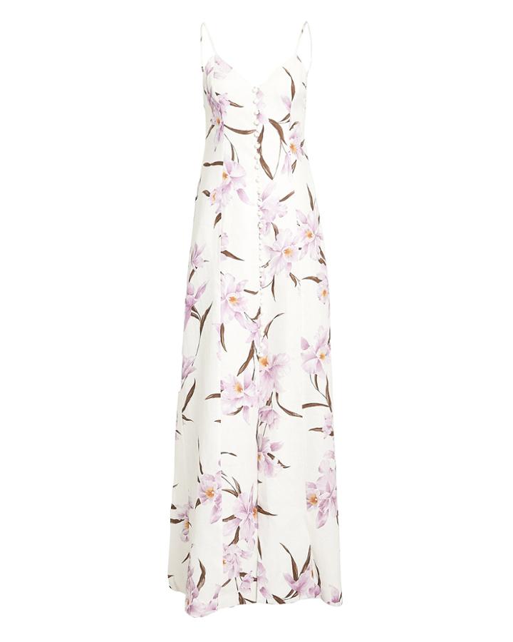 Zimmermann Corsage Slip Dress White/floral 2