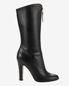 Valentino Zipper Front Calf Boot: Black