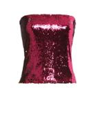 Alexandre Vauthier Pink And Gold Sequin Strapless Top Pink-drk 36