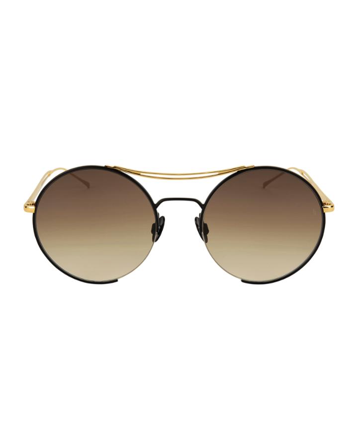 Sunday Somewhere Oversized Cutout Round Sunglasses Black 1size