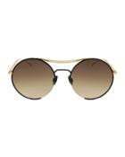 Sunday Somewhere Oversized Cutout Round Sunglasses Black 1size