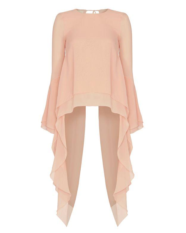 Antonio Berardi Hi/lo Open Back Chiffon Blouse