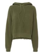 Rta Marvin Green Cropped Hoodie Olive/army P
