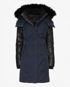 Mackage Exclusive Kerry Fur Trim/leather Sleeve Parka