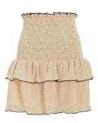 The East Order Chloe Ruffle Mini Skirt Beige P