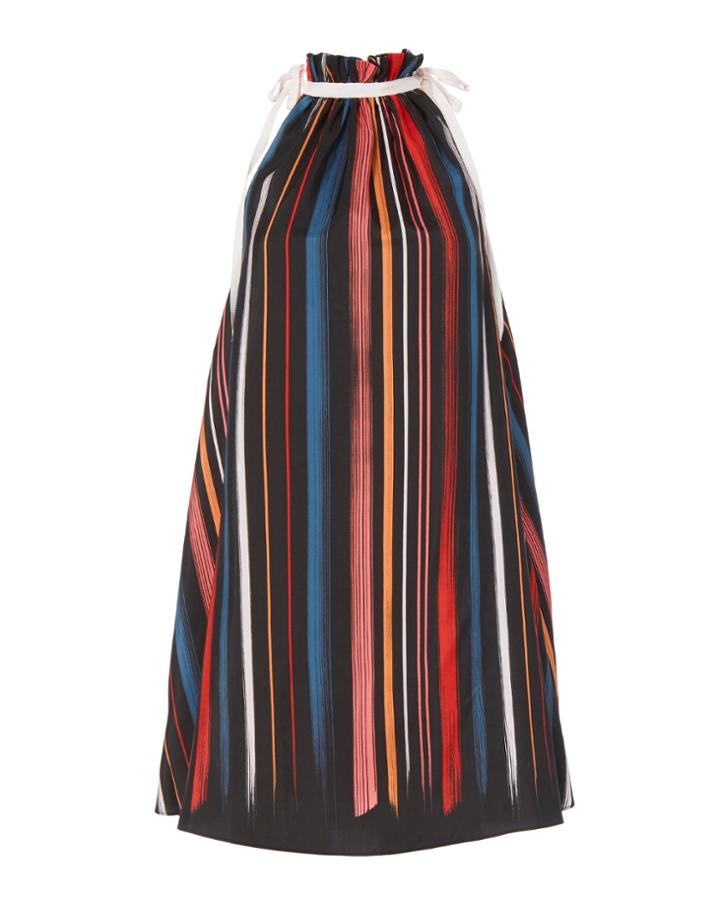 Adam Selman Sunset Striped Trapeze Dress Pat-stripe 2 P