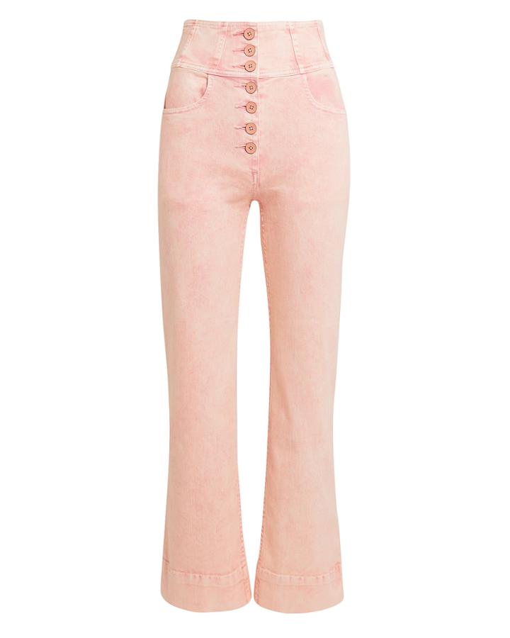 Ulla Johnson Ellis High Waisted Pink Jeans Pink 6