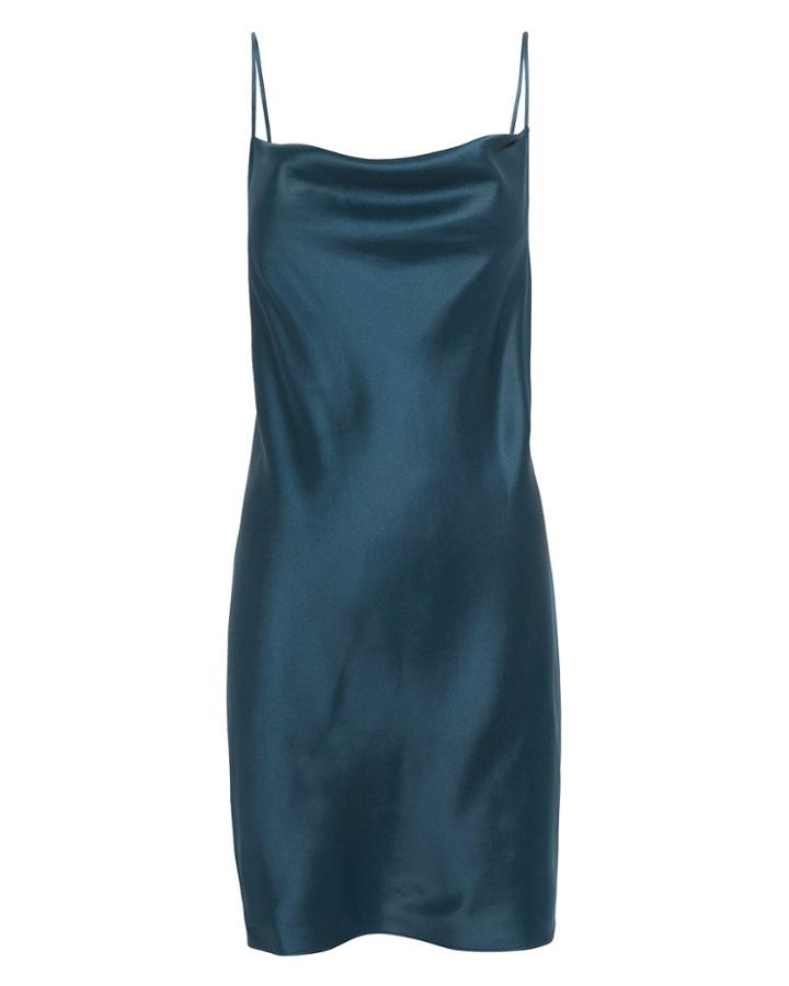 Fleur Du Mal Navy Cowl Neck Slip Dress Navy M