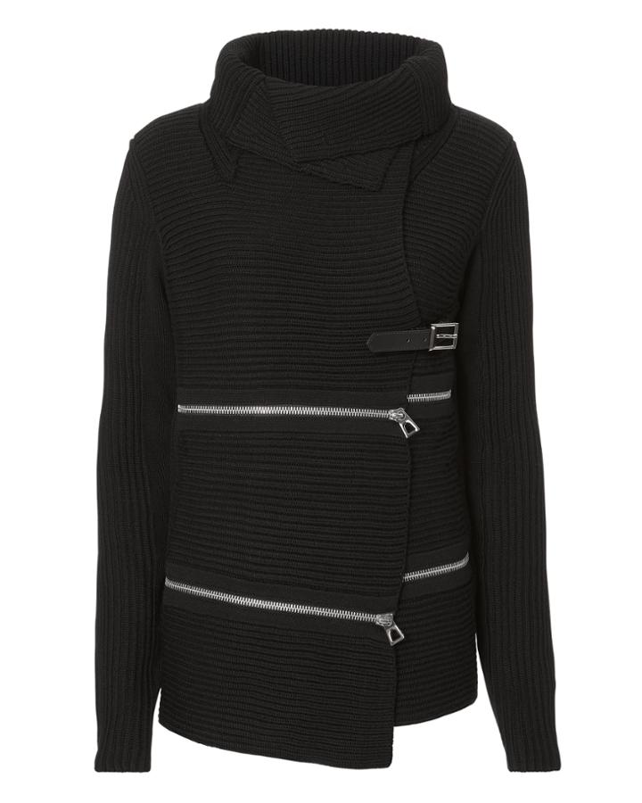 Barbara Bui Zip &amp; Belt Detail Sweater Jacket