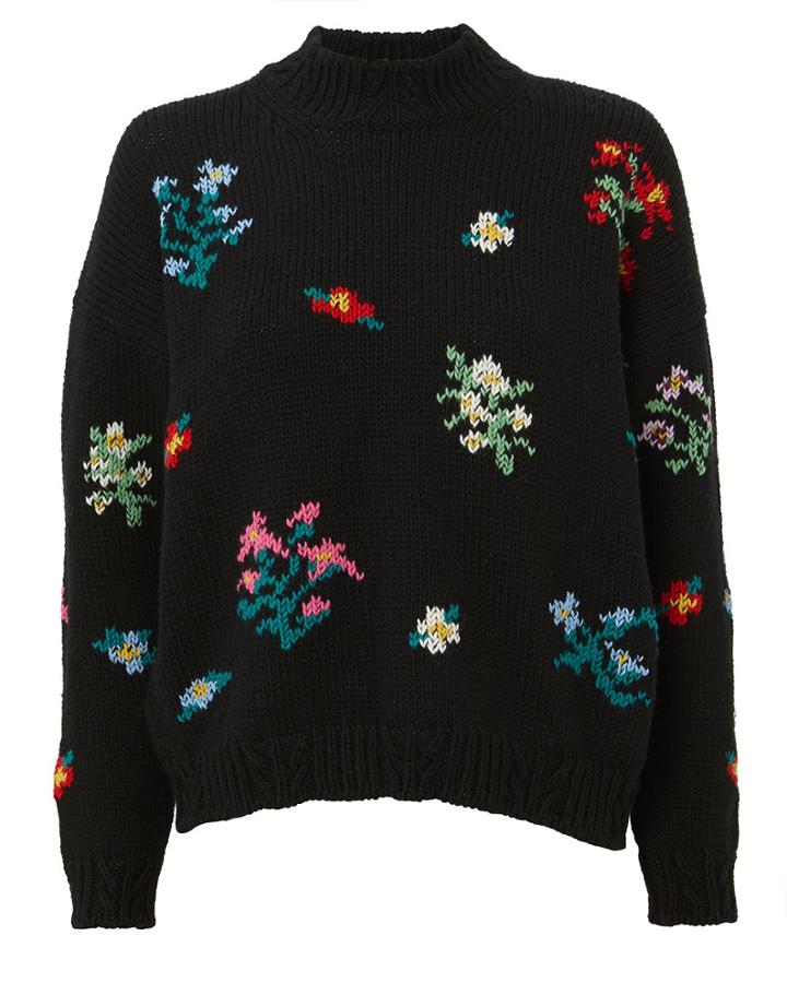 Philosophy Di L.serafini Philosophy Di Lorenzo Serafini Intarsia Floral Sweater Black 38