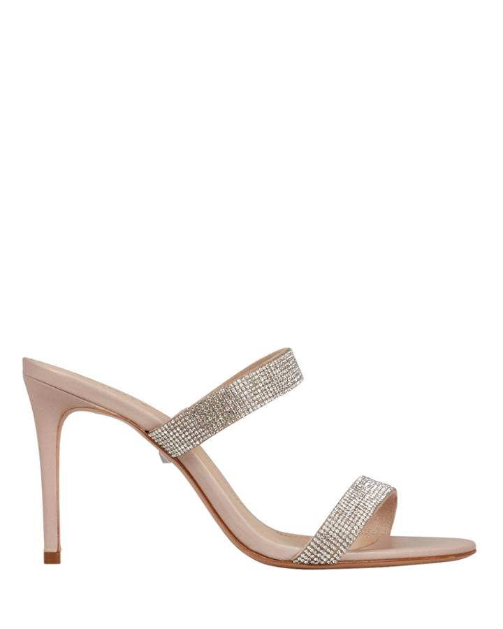 Schutz Beatriz Crystal Sandal Beige/crystal 7.5