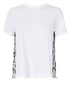 Sea Pinstripe Eyelet Combo T-shirt