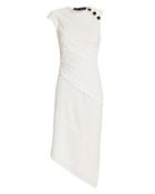 Proenza Schouler Button Detail Crepe Dress White 6