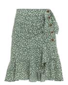 Veronica Beard Kaia Ruffle Floral Mini Skirt Evergreen Floral Zero