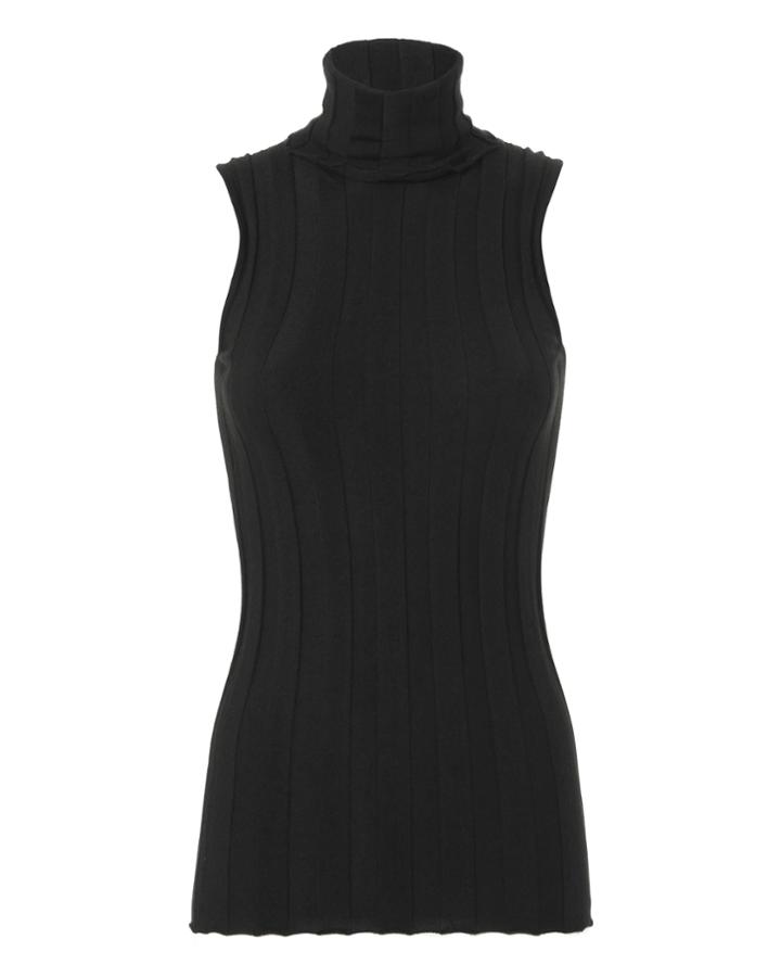 Derek Lam Ribbed Sleeveless Core Turtleneck