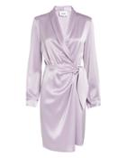 Nanushka Siwa Lavender Satin Dress Lavender M