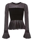 Ronny Kobo Kathleen Peplum Knit Top