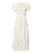Love Shack Fancy Loveshackfancy Jodie Ruffle Midi Dress Ivory Zero