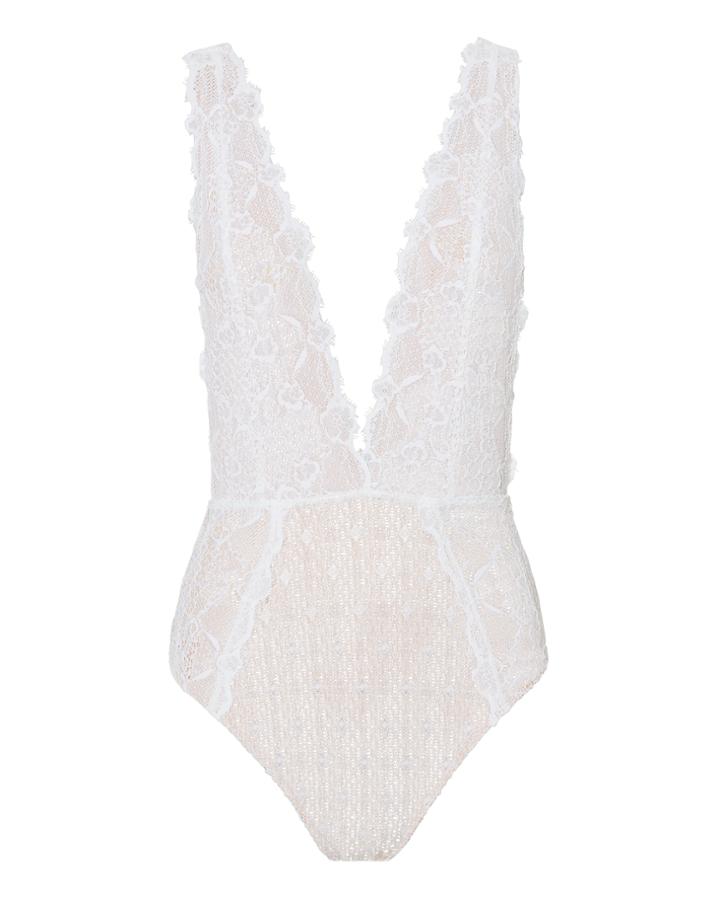 Nightcap Clothing Net Mesh One Piece Swimsuit White M
