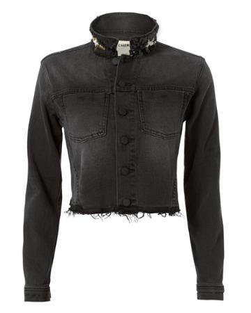 L'agence Zuma Sequined Stars Crop Jacket