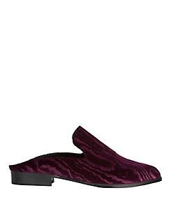 Robert Clergerie Alice Velvet Loafer Slides