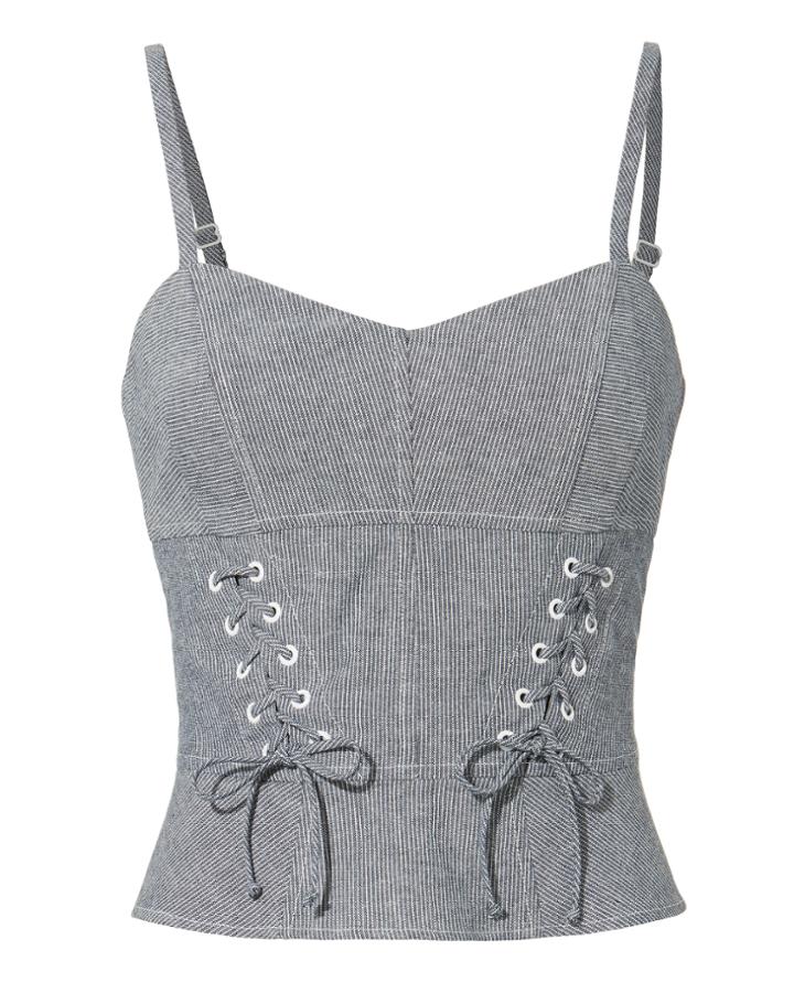 Exclusive For Intermix Intermix Constance Bustier Top Blue-lt P