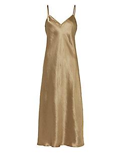 Vince Satin V-neck Slip Dress