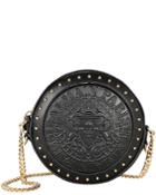 Balmain Disco Studded Circle Crossbody Black Bag Black 1size