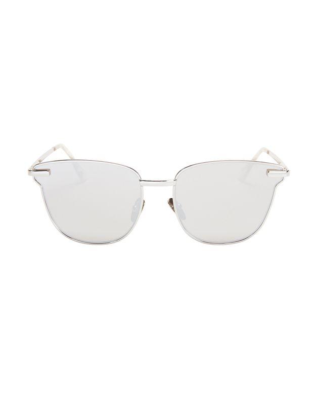 Le Specs Pharaoh Metal Frame Sunglasses: Silver