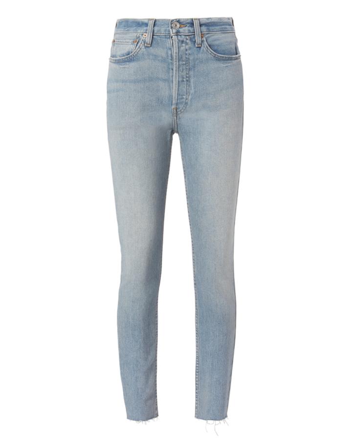 Re/done Ankle Crop High-rise Jeans