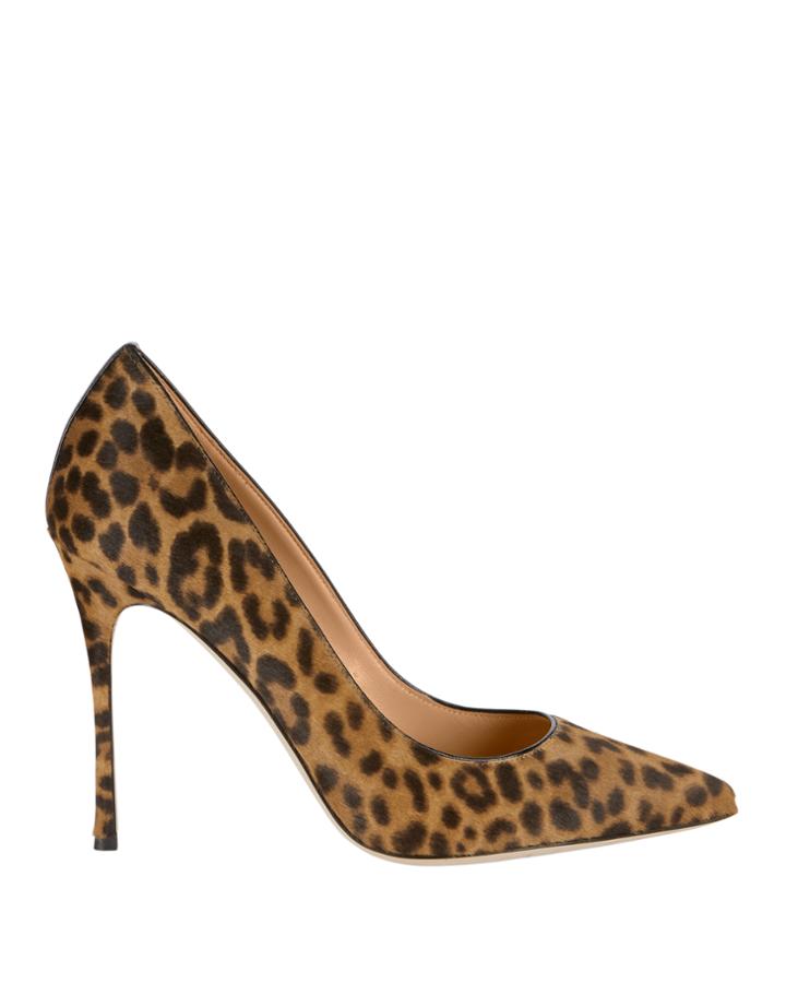 Sergio Rossi Godiva Haircalf Leopard Pumps