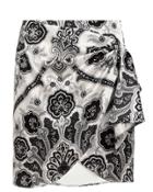 Caroline Constas Koren Wrap Mini Skirt Black/white P