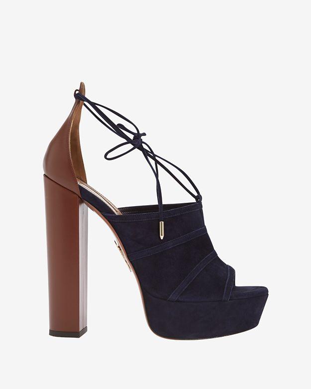 Aquazzura Very Eugenie Colorblock Platform Sandal