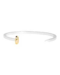 Giles & Brother Giles &amp; Brother Two-tone Polished Skinny Railroad Cuff