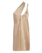 Michelle Mason One Shoulder Mini Dress Gold 6